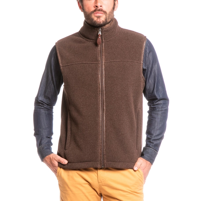 Body Warmer Aigle Men New Shepper Mouton Marron