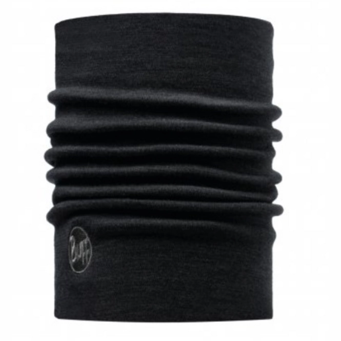 Neck Warmer Buff Heavyweight Merino Solid Black