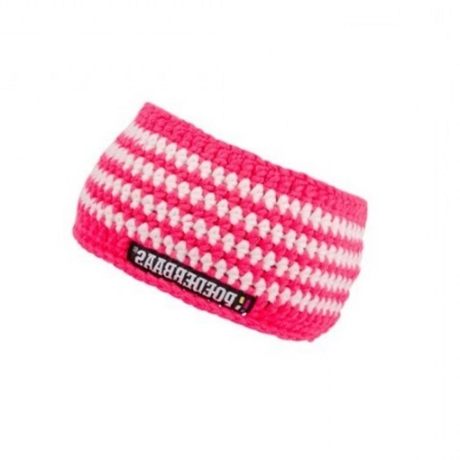 Headband Poederbaas Crochet Pink White