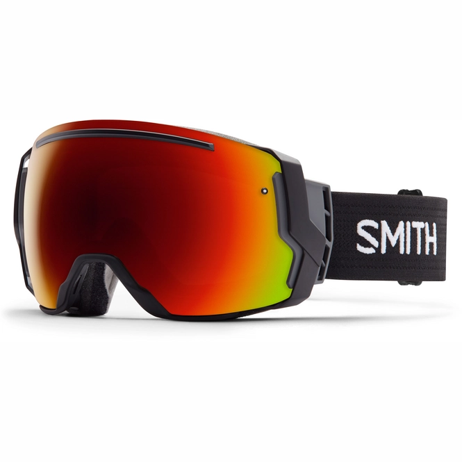 Ski Goggles Smith I/O 7 Black Frame Red Sol-X Mirror
