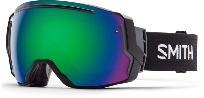 Ski Goggles Smith I/O 7 Black Frame Green Sol-X Mirror