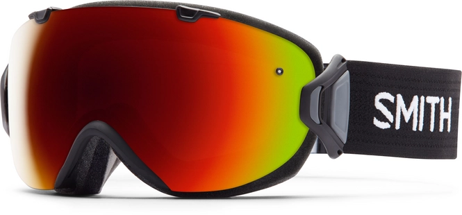 Ski Goggles Smith I/OS Black Frame Red Sol-X Mirror