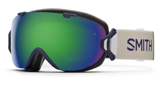Ski Goggles Smith I/OS Midnight Brighton Frame Green Sol-X Mirror