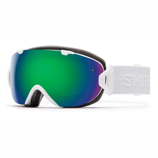 Ski Goggles Smith I/OS White Eclipse Frame Green Sol-X Mirror