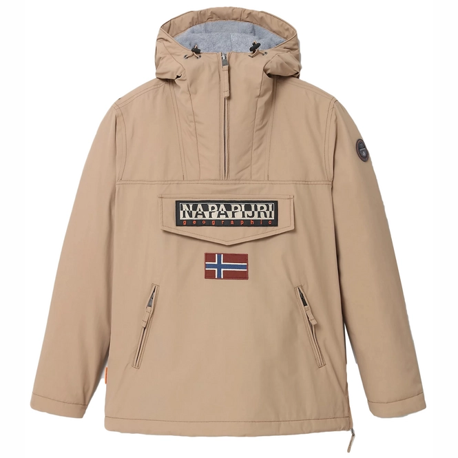 Jacket Napapijri Women Rainforest Pocket 3 Beige Portable