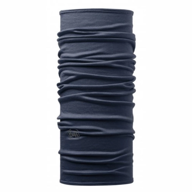 Neck Warmer Buff Lightweight Merino Solid Denim