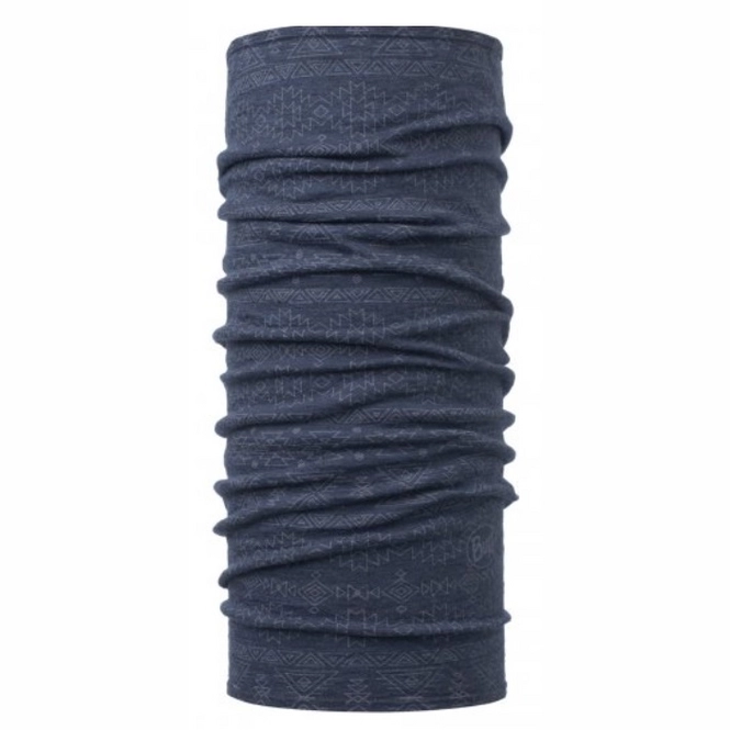 Neck Warmer Buff Lightweight Merino Edgy Denim