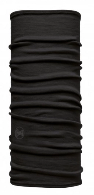 Neck Warmer Buff Kids Lightweight Merino Solid Black