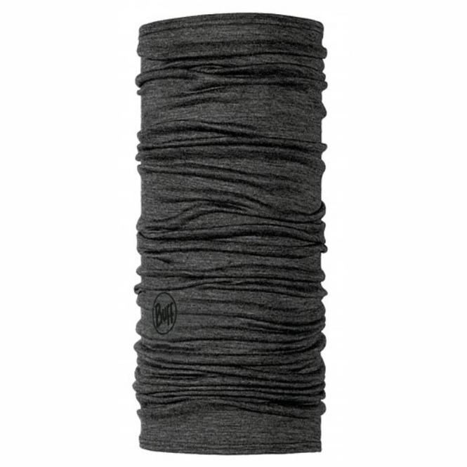 Neck Warmer Buff Lightweight Merino Solid Grey