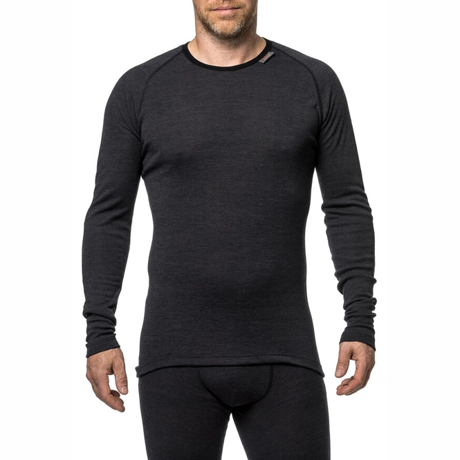 Long Sleeve Shirt Woolpower Unisex Crewneck Protection Lite Anthracite