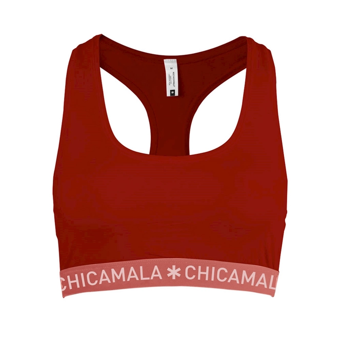 Sports Bra Muchachomalo Chicamala Women Trunk Solid Red