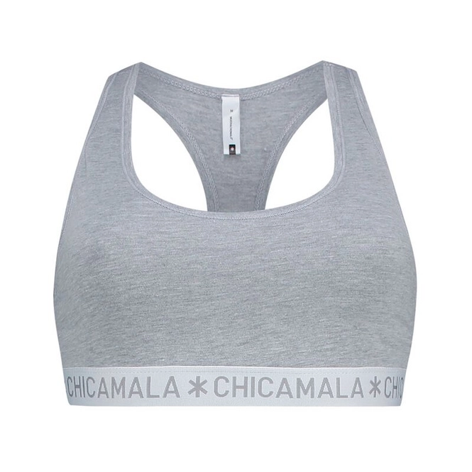 Sports Bra Muchachomalo Women Racer Back Solid Grey