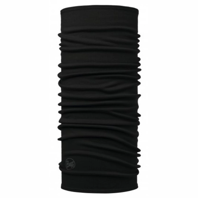 Neck Warmer Buff Midweight Merino Solid Black