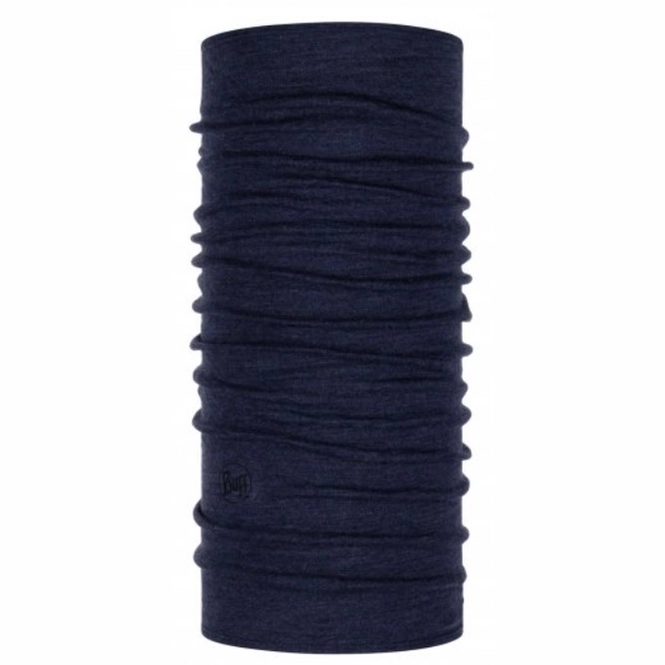 Neck Warmer Buff Midweight Merino Night Blue Melange