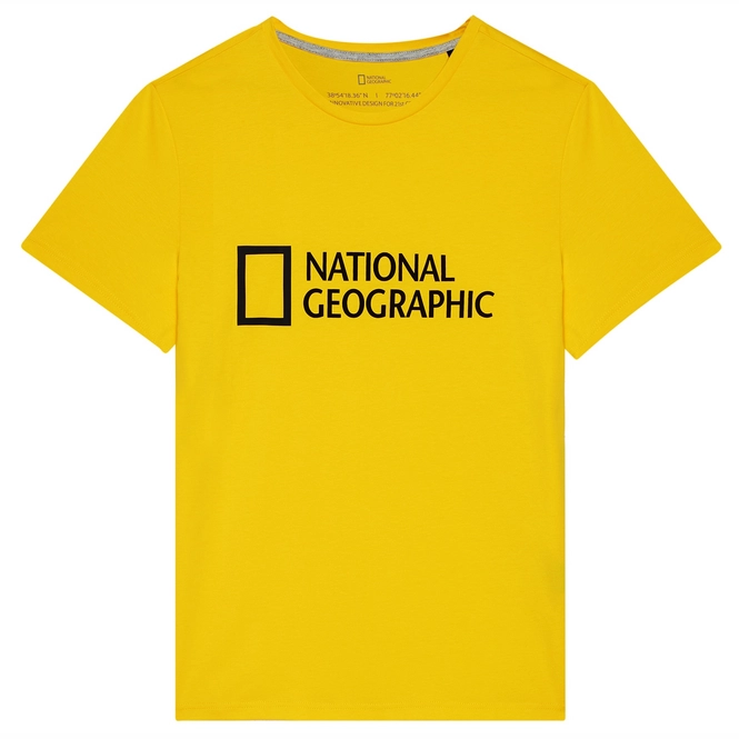 T-Shirt National Geographic Mens Logo Lemon Chrome