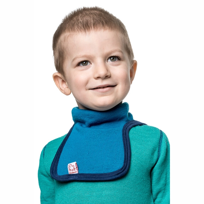 Neck Warmer Woolpower Kids Mock Turtleneck 200 Dolphine Blue (Large)