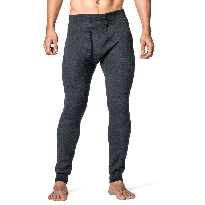 Base Layer Woolpower Men Long Johns with Fly Protection 400 Anthracite