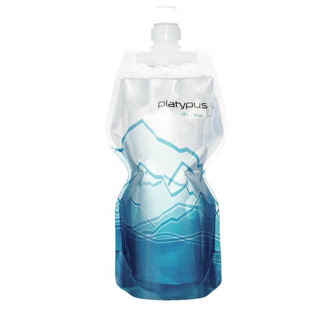 Water Pouch Platypus SoftBottle Closure Cap Mountains 1L
