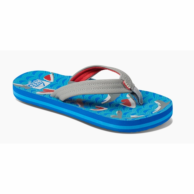 Flip Flops Reef Kids Ahi Blue Shark