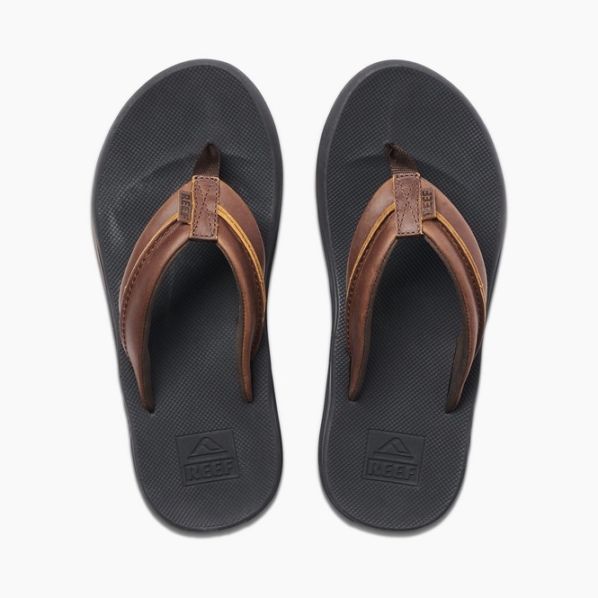 Flip Flops eef Men Leather Element TQT Black Brown