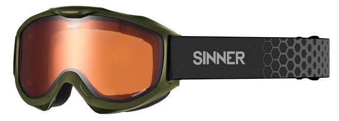 Ski Goggles Sinner Lakeridge Matte Moss Green / Double Orange