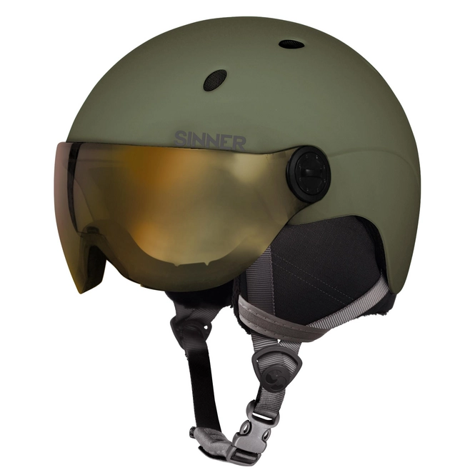 Ski Helmet Sinner Titan Visor Matte Moss Green 2020