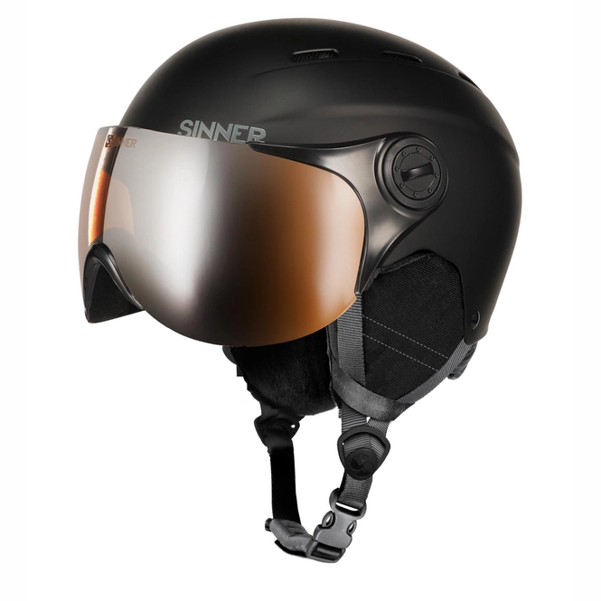 Ski Helmet Sinner Typhoon Visor Matte Black 2020