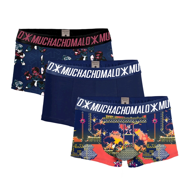 Boxers Muchachomalo Men Trunk Super Nintendo Print Print Blue (3 pc)
