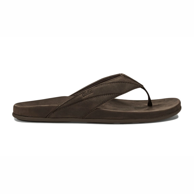 Flip Flops Olukai Men Pikoi Dark Wood Dark Wood