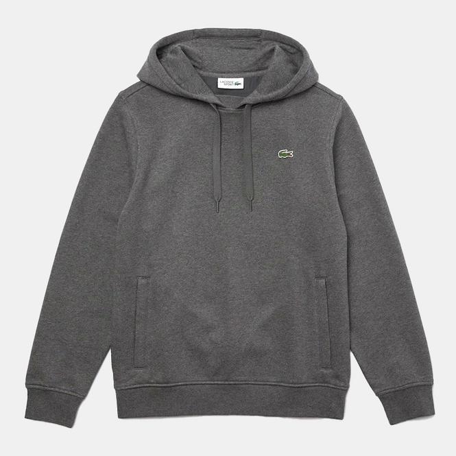 Hoodie Lacoste Men SH1527 Hooded Fleece Flamed Grey / Dark Grey