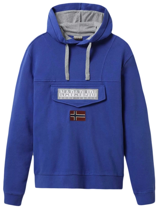 Hoodie Napapijri Men Burgee Summer 2 Ultramarine Blu