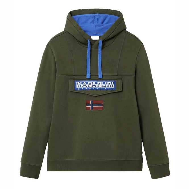 Hoodie Napapijri Men Burgee Win Green Depths