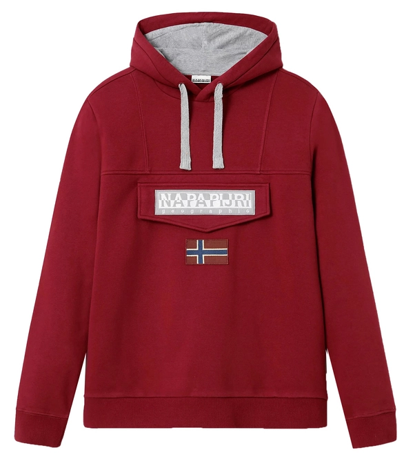 Hoodie Napapijri Men Burgee Win Vint Amaranth