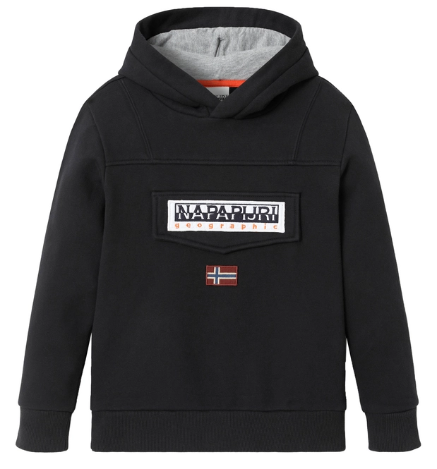 Hoodie Napapijri Youth Burgee W Black