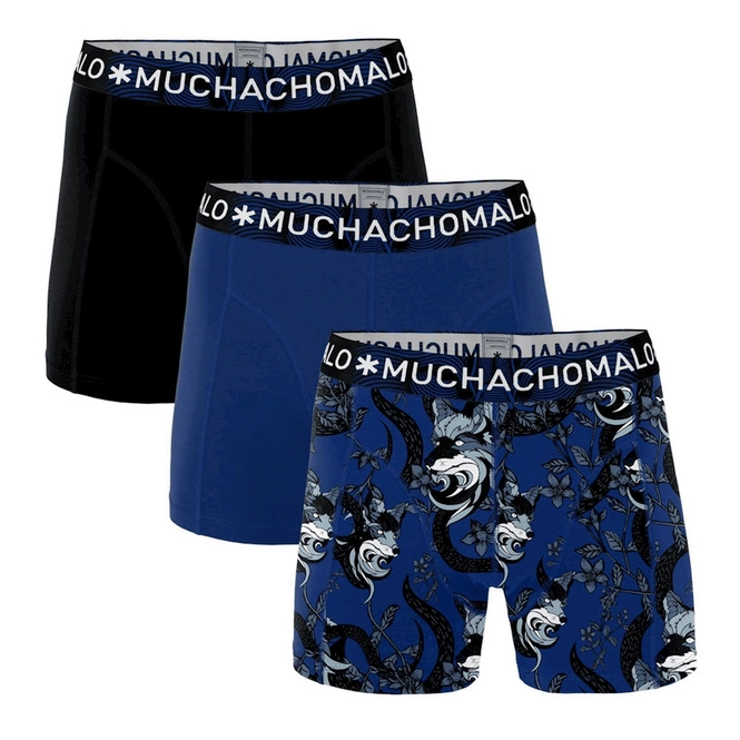Boxers Muchachomalo Men Voxho Print Blue Black (3 pc)