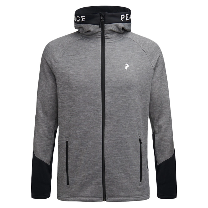 Sweatshirt Peak Performance Men Rider Zip Hood Grey Melange