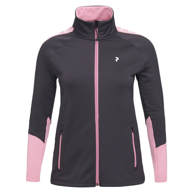 Sweatshirt Peak Performance Women Rider Zip Iron Cast