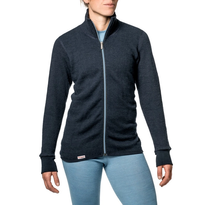 Sweatshirt Woolpower Unisex Full Zip Jacket 400 CC Dark Navy/Nordic Blue