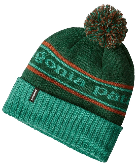 Beanie Patagonia Powder Town Stripe Beryl Green