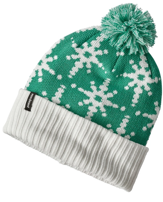 Beanie Patagonia Powder Town Stitch Birch White