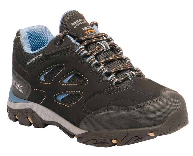 Walking Boots Kids Regatta Holcombe Low Black Captains Blue