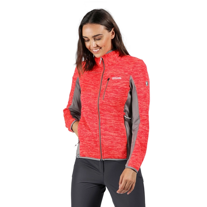 Fleece Regatta Women Laney VI Fiery Coral Rock Grey