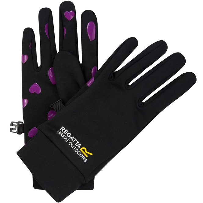 Gloves Regatta Grippy Black Violet