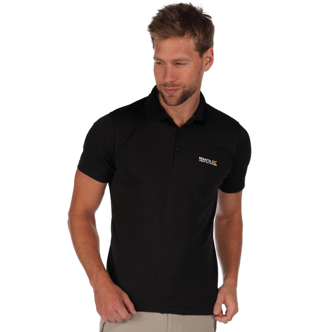 Polo Shirt Regatta Mens Maverik III Black