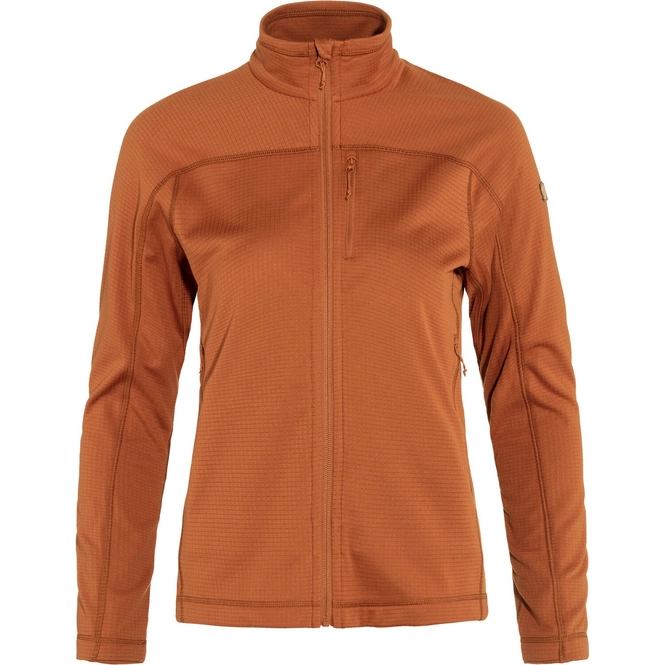 Cardigan Fjallraven Women Abisko Lite Fleece Jacket Terracotta Brown
