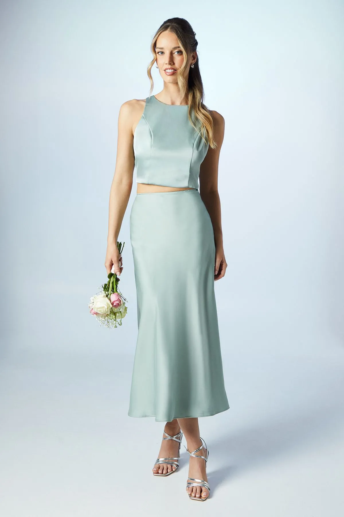 Satin Racer Bridesmaid Co-Ord Top