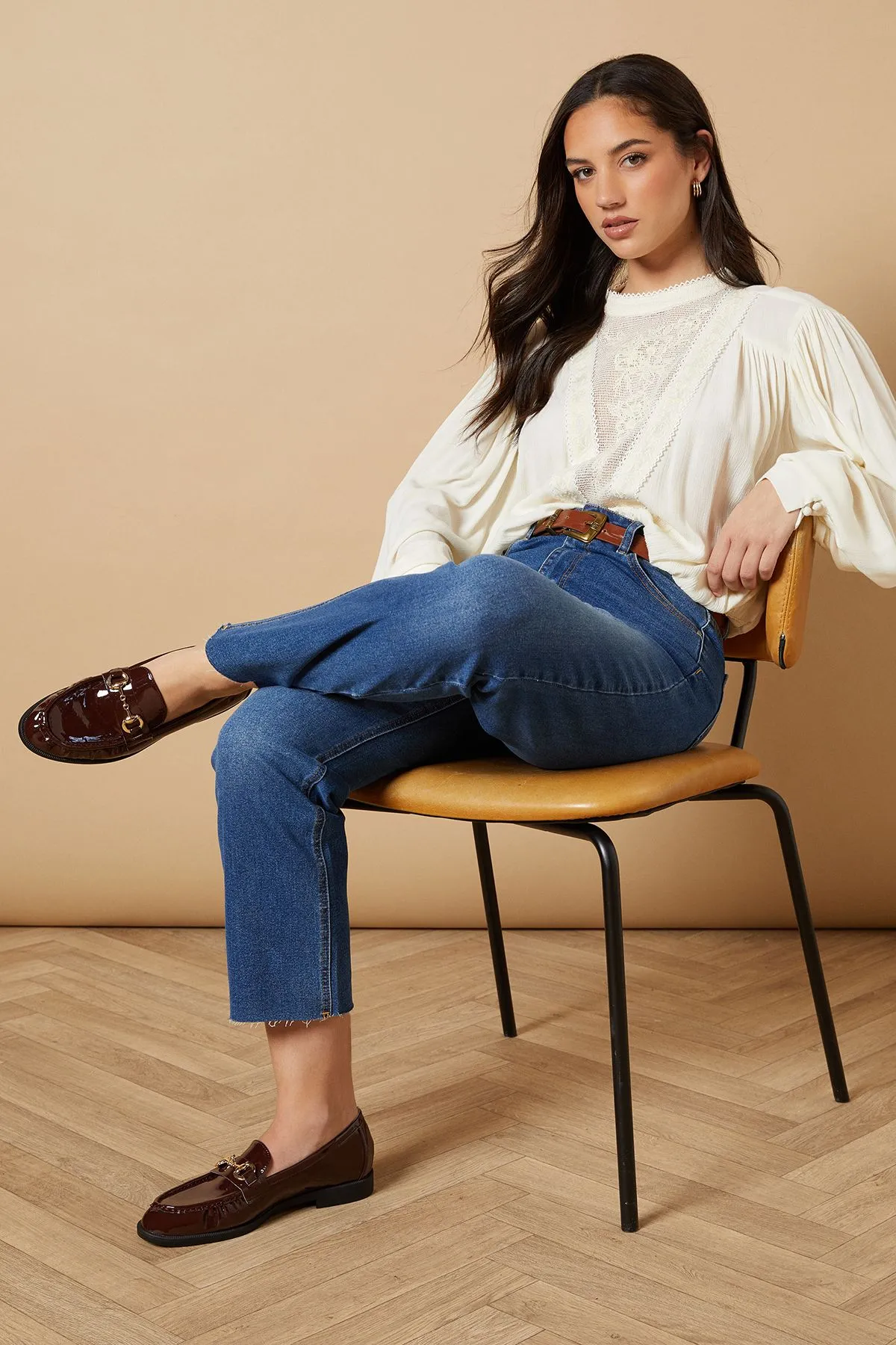 Brynn Faux Leather Snaffle Detail Loafers