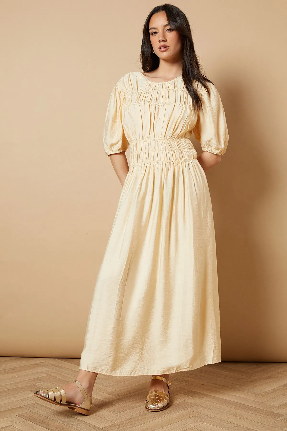 Davonna Faux Metallic Leather Fisherman Shoes