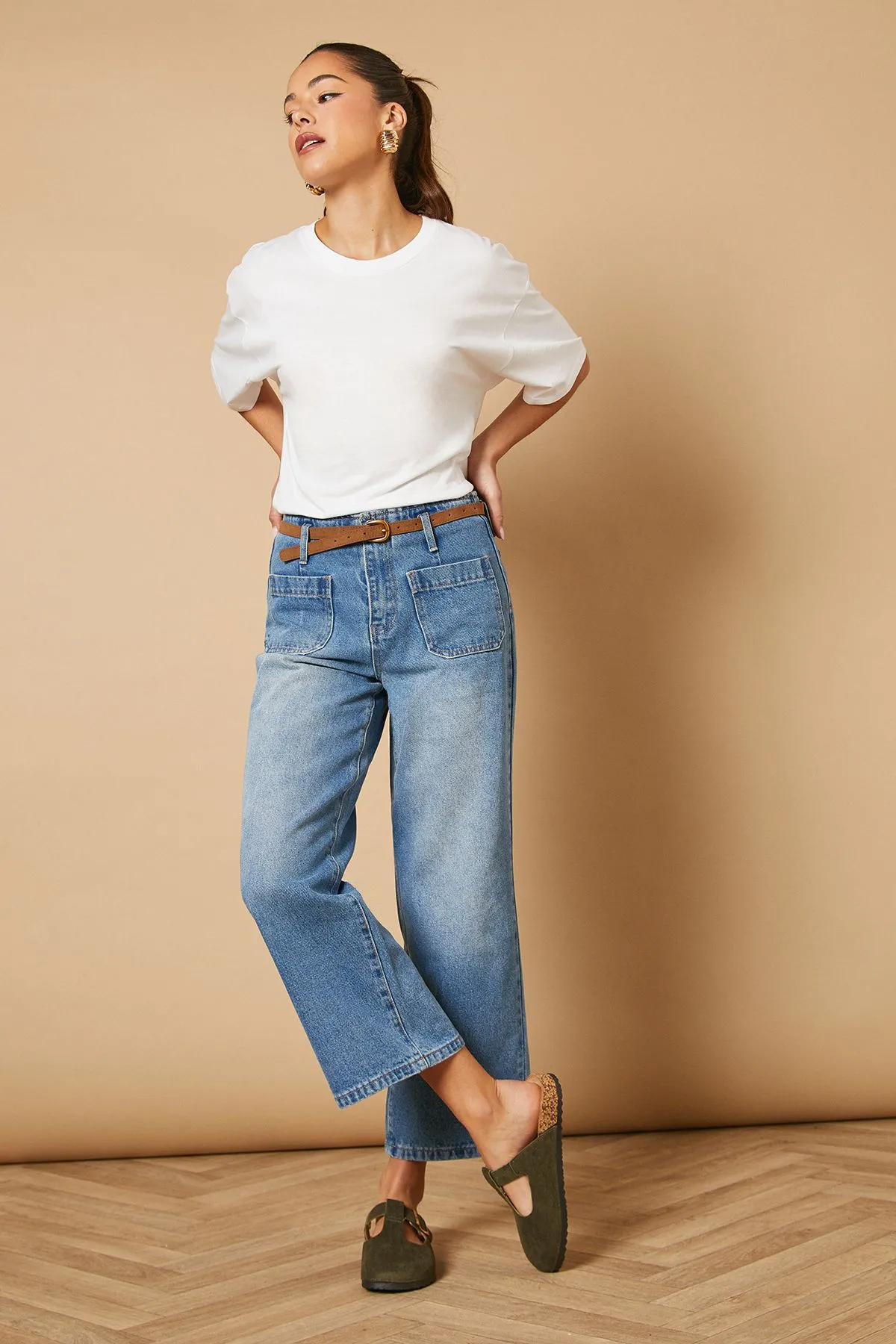 Emmeline Faux Suede T Bar Mary Jane Closed Toe Footbed Mules