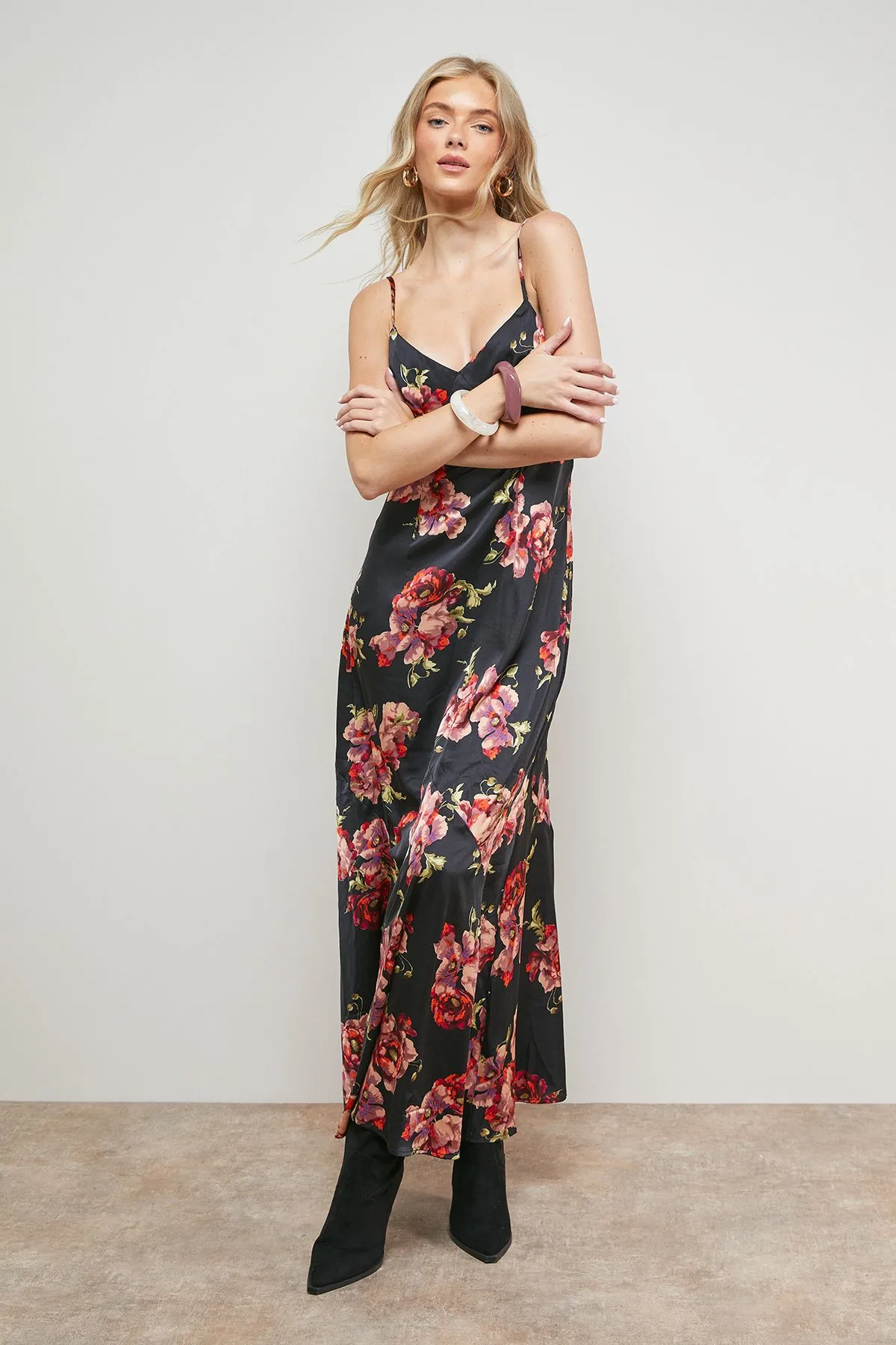 Strappy Floral Maxi Dress